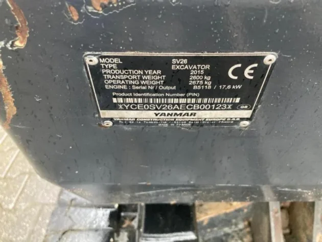 Mini pelle Yanmar SV26 / 2,6 T – Image 15